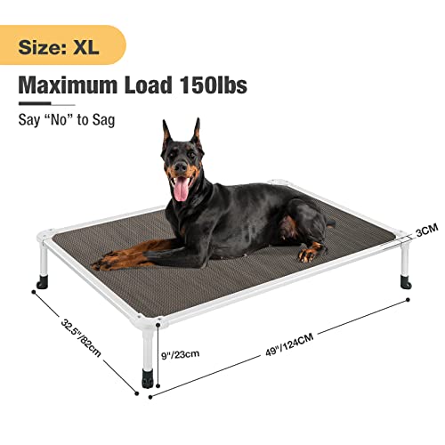 Chew Proof Elevated Dog Bed (Brown / 49.0"L x 33.0"W x 9.0"Th)