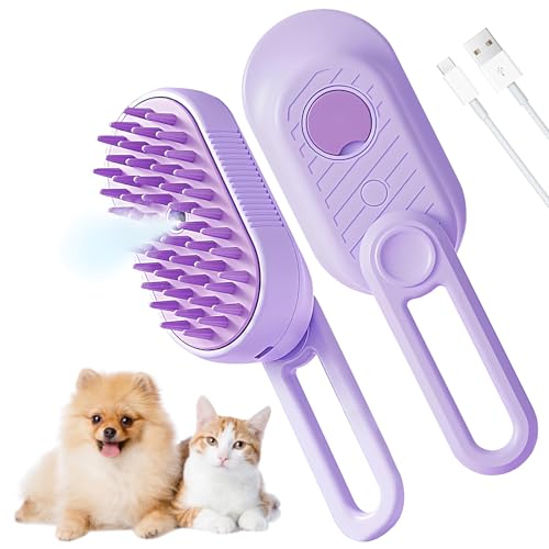 2026 New 4 in 1 Cat Steam Brush for Shedding