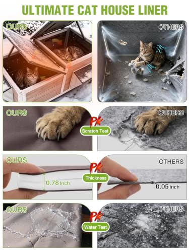 34.25" Heated Outdoor Cat House Insulated for Winter Feral Cat Shelter
