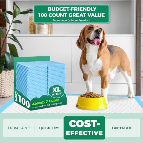 Dog Pee Pads 100 Count Extra Large 28"x34" (28"x34"-100 Count)