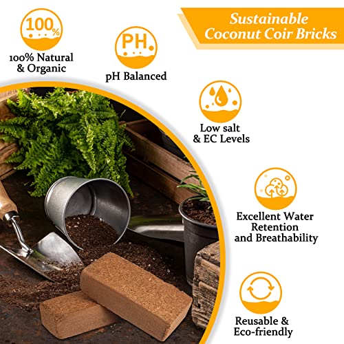 2pcs Organic Coco Coir Bricks (2 Pack)