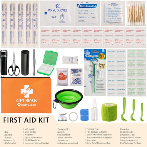 Pet First Aid Kit for Dogs & Cats