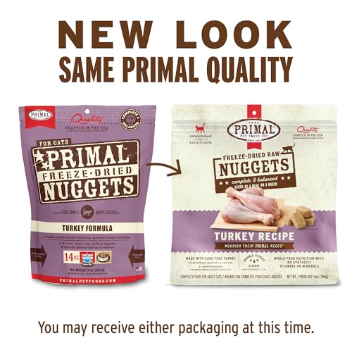 Primal Freeze Dried Raw Cat Food Nuggets (14 Ounce (Pack of 1))