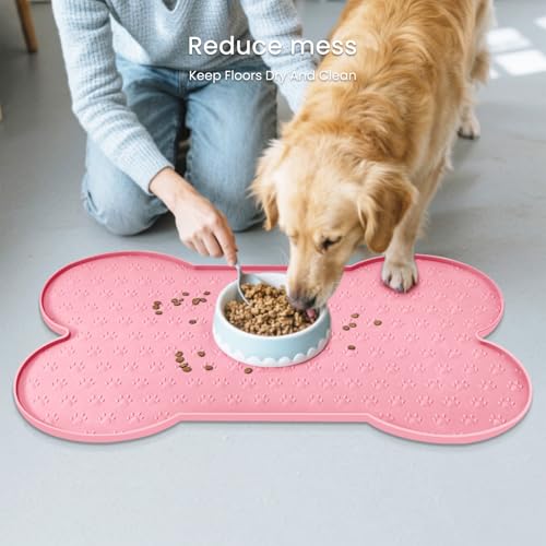 Dog Food Mat Anti (25.6" x 13" / Pink)