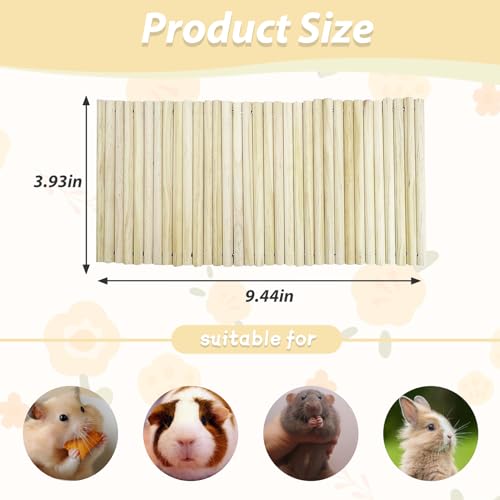PIVBY 2PCS Wooden Hamster Ladder Bridge (2 PCS, Natural wood)