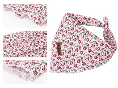 Christmas Dog Bandana Girl for Small Medium Dogs (Santa Cane / Small (Pack of 1))