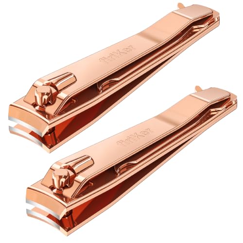 2Pcs Rose Gold Nail Clippers Set (Rose Gold)