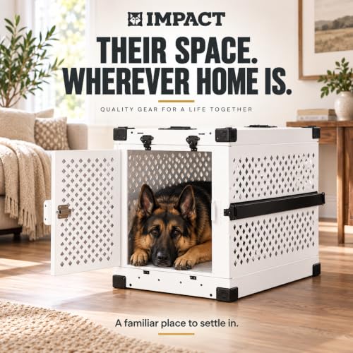 Impact Collapsible Dog Crate (Black / 24.5"L x 18.5"W x 23.0"H)