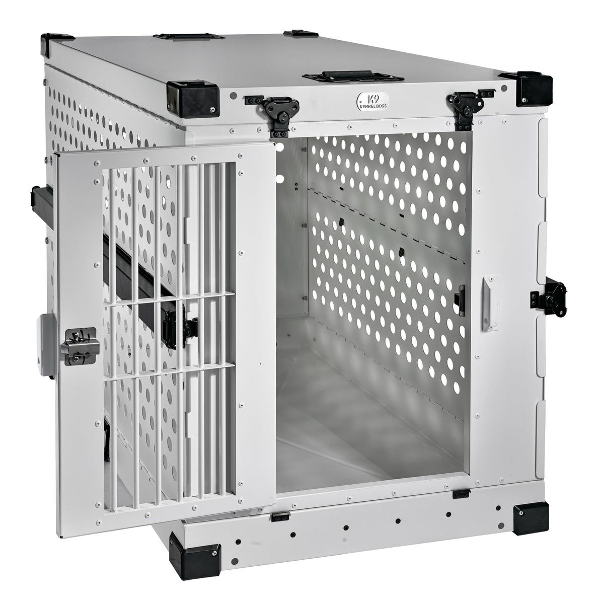 Aluminum Collapsible Dog Crate (White / 41.6"L x 29.7"W x 33.9"H)
