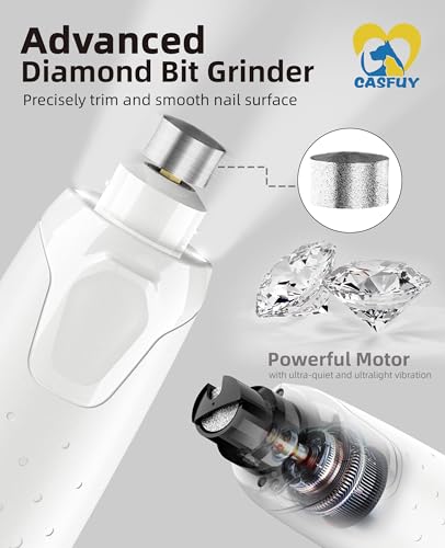 Dog Nail Grinder Quiet (White)