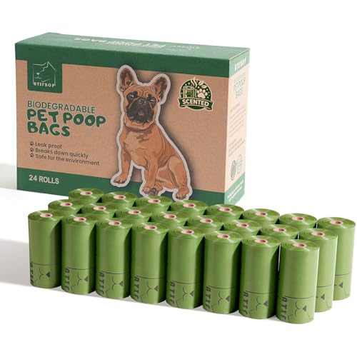 Biodegradable Dog Poop Bags Rolls 360 Count Scented (360 Count (Pack of 1) / Lemon Scent)