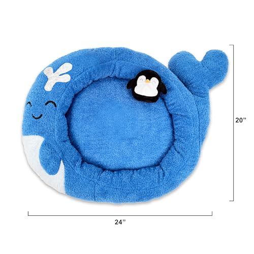 Soft Plush Small Cute and Cozy Nature Dog Cat Bed (Whale)