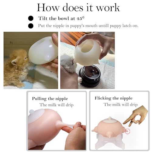 Puppy Milk Feeder Nursing Station feeders for Multiple Puppies (L Size(Small/Medium Puppy))