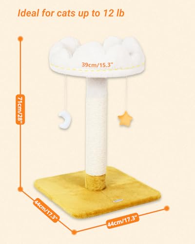 Tall Cat Scratching Post with Large Bed (28" with Scratching Post)