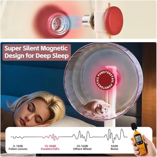 Super Silent Hamster Wheel 8.7 Inch (Tomato Red / Small(8.7 inch))