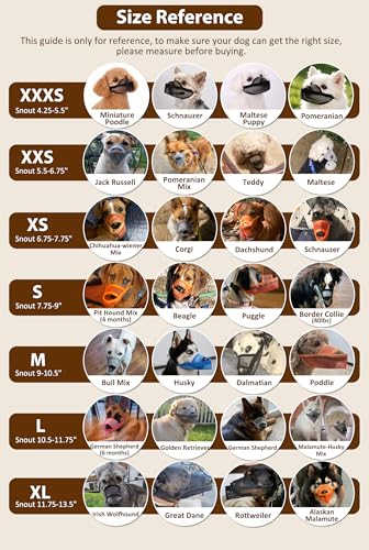 Dog Muzzle Anti Eating for Small Medium Large Dogs (XXXS)