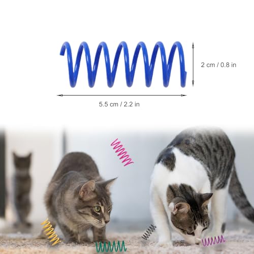48PCS 12Colors Cat Spring Toys for Indoor Cats (48psc 12color)