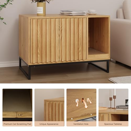 Litter Box Enclosure (Natural / 31.5"L x 20"W x 22"H)