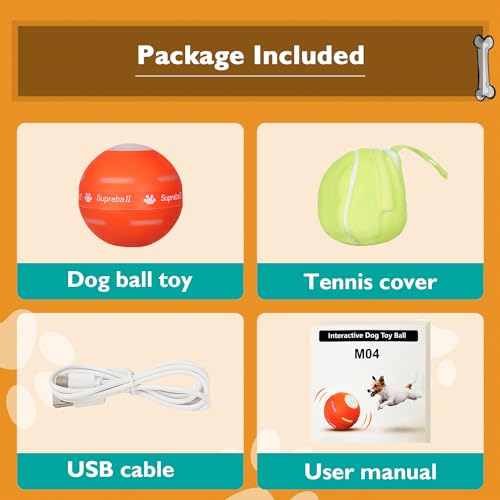 Interactive Dog Toys Dog Ball (Orange)