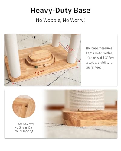 Wood Cat Tree for Large Cats (s975)