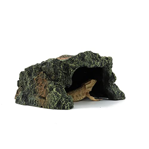 Reptile Rock Hide Cave Aquarium Habitat Decor Tortoise Hideout