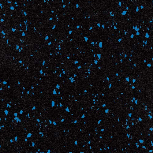 1/4in (7mm) Thick 10% Blue 4' x 18' Heavy Duty Rubber Rolls, Protective Exercise Mats, Home Gym Rubber Flooring (4' x 18' / 10% Blue)