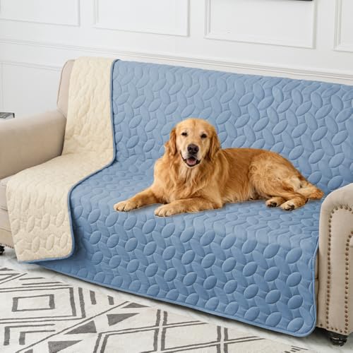 Pet Bed Cover Dog Bed Blanket for Sofa and Furniture Waterproof New Pattern Design (52x82 Inch (Pack of 1) / Lightblue)