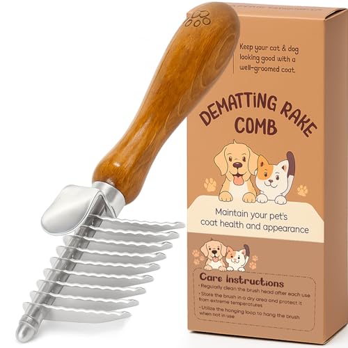 Dematting Comb for Dogs & Cats (Dematting Fur Rake Comb)