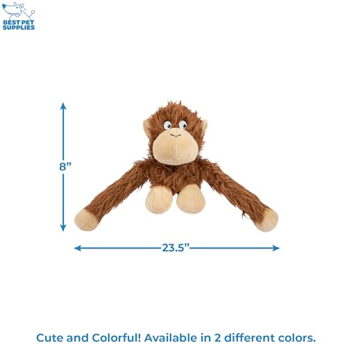 Interactive Squeaky Dog Chew Toy (O-Hug-Atan (Brown) / Large)