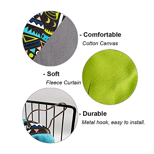 Guinea Pig Hideout Hideaway Corner Fleece Toys Cage Accessories (Green+Green)
