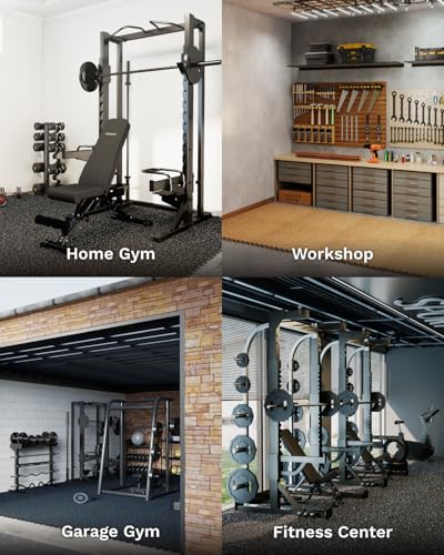 0.79" Thick Gym Flooring for Home Gym (Wood / 24 Sq Ft (6 Tiles))