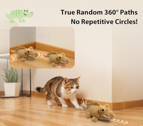 Interactive Cat Toys for Indoor Cats (Brown)