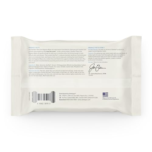 Glandex Rear End Wipes for Dogs & Cats (1 Count (Pack of 100))