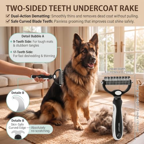 5 PCS Cat & Dog Grooming Kit Brush (Black 5pc)