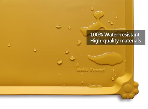 Silicone Pet Food Mats Tray (19" x 12" / Honey)