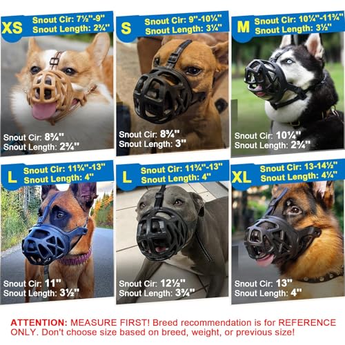 Basket Dog Muzzle for Large Medium Small Dogs German Shepherd (Medium / Black)