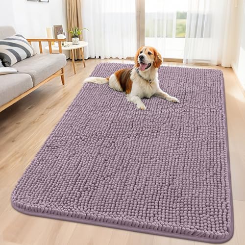 Dog Door Mat for Muddy Paws 59x35 (Deep Plum / 59"X35")