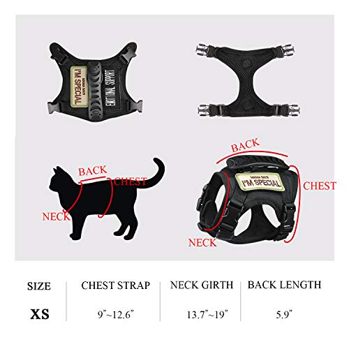 Tactical Cat Harness for Walking Escape Proof (Large / Black)