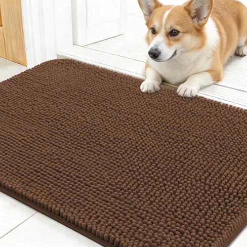 Dog Door Mat for Muddy Paws 30x17 (Mocha / 30" X 17")