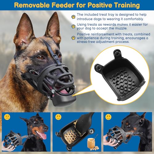 Basket Muzzle for Dogs (Black / M)