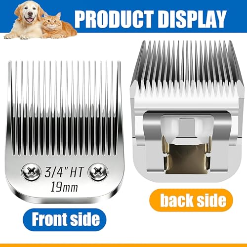 3 4" HT Dog Grooming Blade Compatible with Andis A5 (Silver/Size 3/4)
