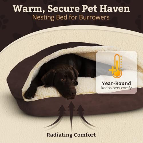 Rectangle Cozy Cave Dog Bed (Hot Fudge / Large)