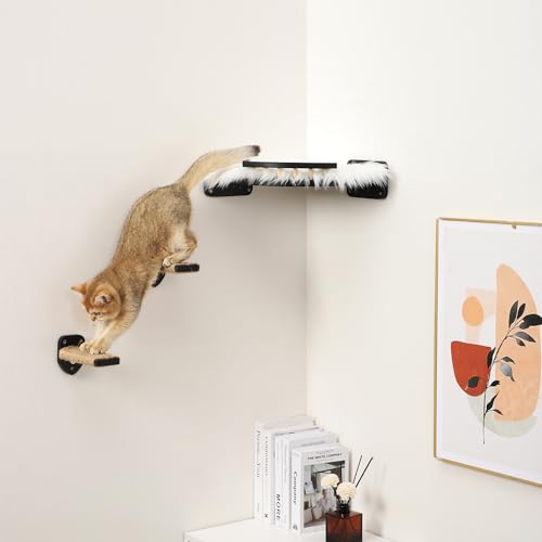 3 Pcs Cat Steps and Perches for Wall (Black)