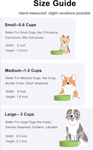 2 Pack Ceramic Slow Feeder Dog Bowls (Pink+Green(2 Pieces) / L-3 Cups)