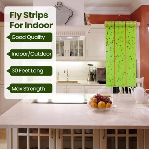 20 Pcs Giant Flypaper Fly Traps (Fluorescent Green)