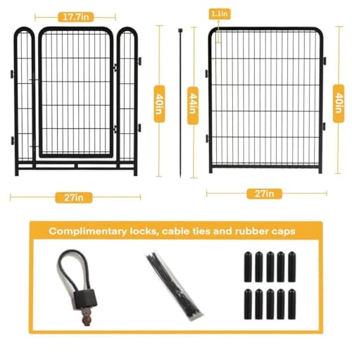 Dog Fence Outdoor 40inch 8 Panels with Door