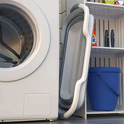 7.1 Gal 27L Multipurpose Collapsible Pet Bathtub Upgraded with Drainage Hole and Pet Hair Collector for Bathing (Grey-hair collector)