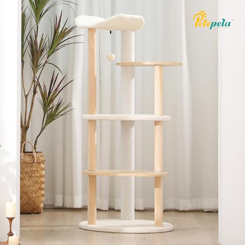 5 Level Beige Cat Tree Tower (Beige / 50 inches)