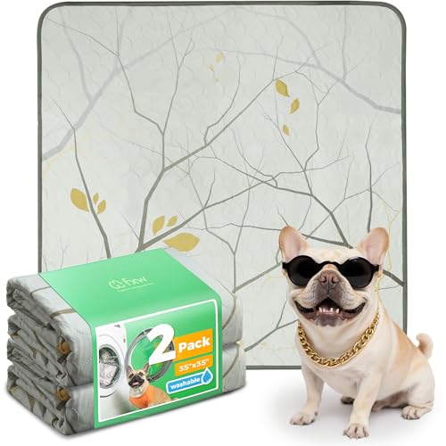 Washable Pee Pads for Dogs (Branch / 35" Square (2 Packs))