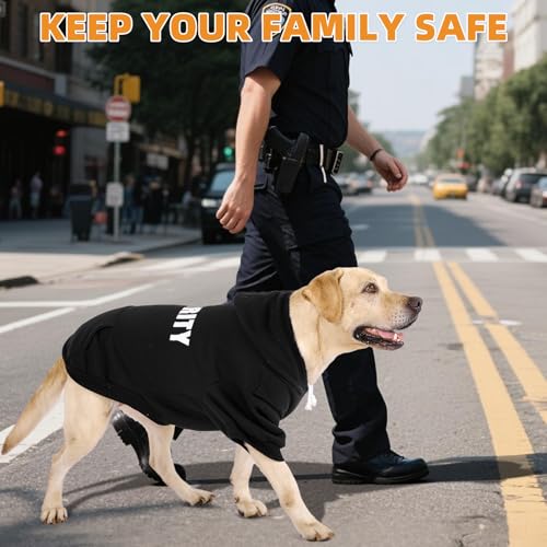 Security Dog Hoodie (Black（Security） / X-Large)